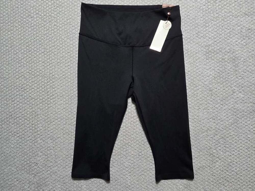 CALIA Sculpt Knee Cropped Bike Shorts Leggings Capris Women’s Size L Black